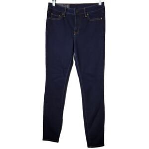Armani Exchange Super Skinny Dark Blue Wash Denim Midrise Jeans Women Sz 28R